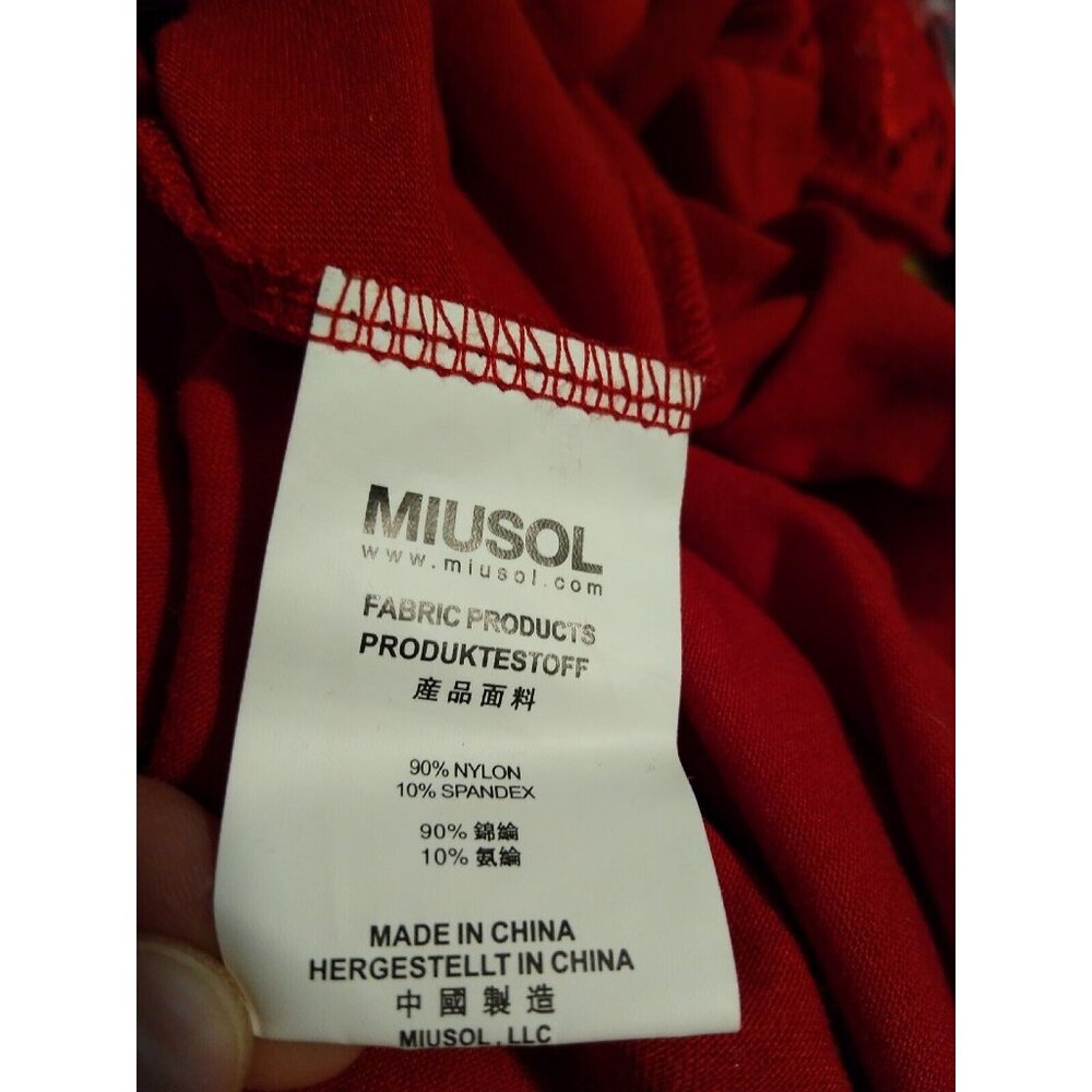 Miusol Womens Sz S Formal Dress Sleeveless Red Floral Lace Maxi Open Back NWT - Picture 7 of 8